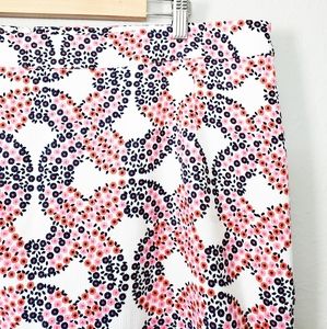 Boden White Floral Skirt Size 18